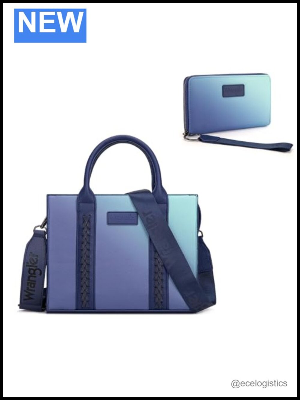 Wrangler Tote Bag and Large Wristlet Wallets Set for Women